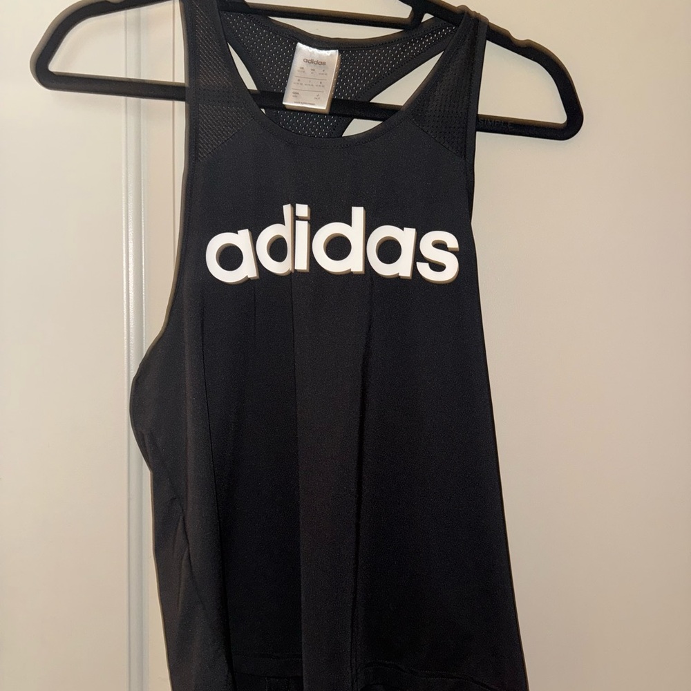 Adidas Women's Black and White Tank Top